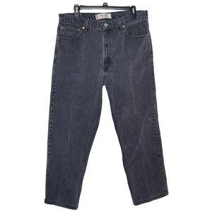 Levi's 505 Men Jeans Regular Fit Relaxed Straight Leg Denim Black Size 36x34‎